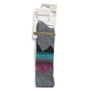 SMARTWOOL Pewter Made In Usa Merino Wool Blend Ski Targeted Cushion Socks